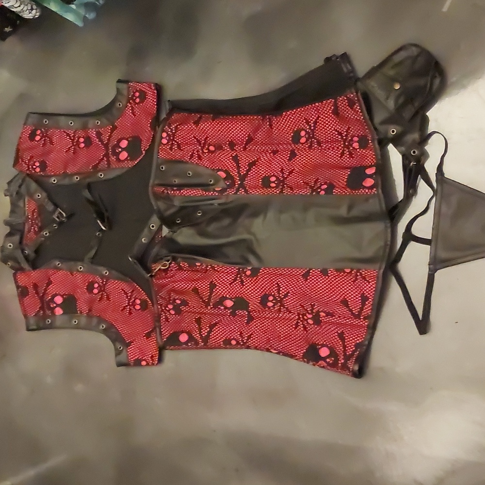 Steampunk corset and panty set